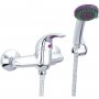 Bateria natryskowa ścienna z kompletem natryskowym chrom Deante Fliger Lado BFL 041M zdj.3